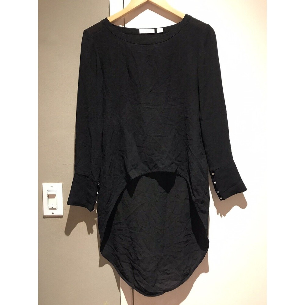 Sass & Bide Pure Silk Low-High Long Sleeve To EU Sz 36 AUS/UK  6